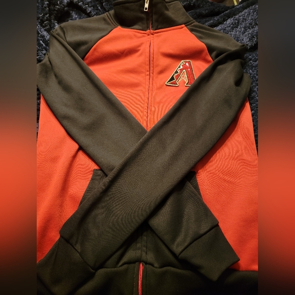 Victoria's Secret PINK Zip Baseball Jacket Size XS Diamondbacks AZ Red/Black - Picture 4 of 11
